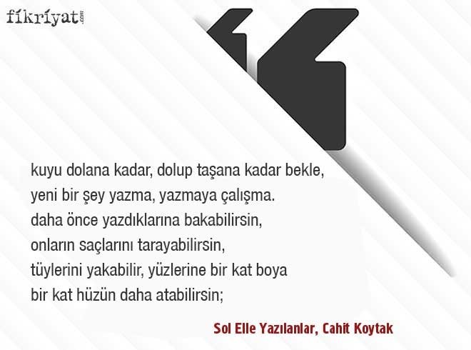 Sol Elle Yazılanlar