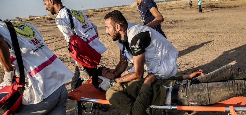 ISRAELI FORCES CONTINUE TO TARGET YOUNG PALESTINIANS AT GAZA BORDER