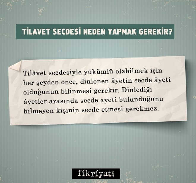 TİLAVET SECDESİ NEDEN YAPMAK GEREKİR?
