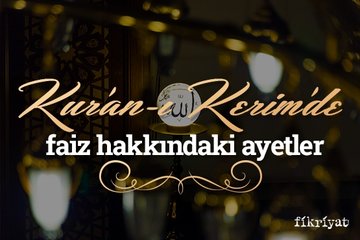 Faiz hakkındaki ayetler