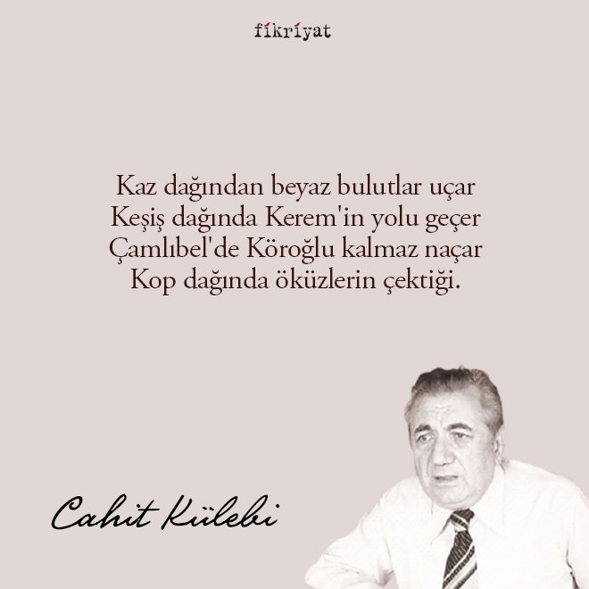 Cahit Külebi şiirleri