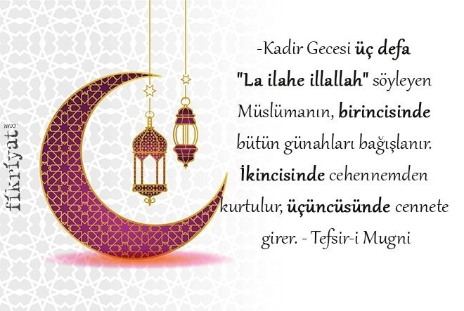 Kadir gecesine dair bir hadis