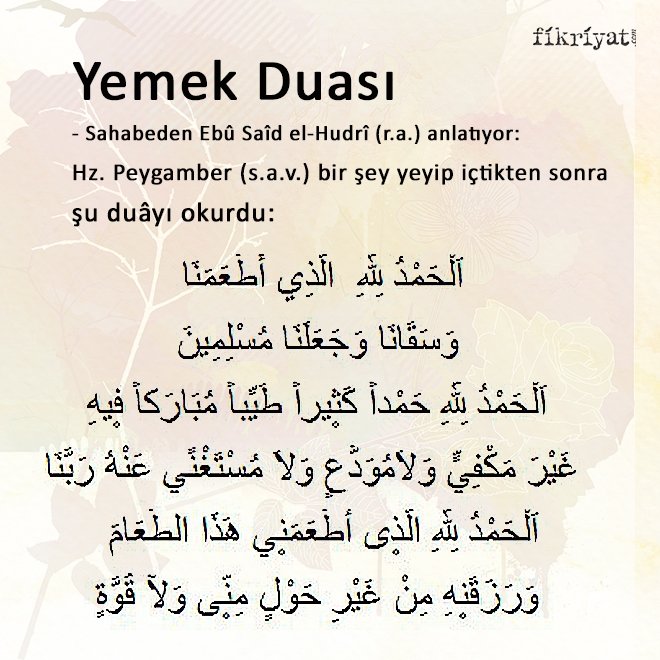 yemek duasi kisa okunusu yemek sofra