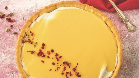 Limon Soslu Tarçınlı Tart