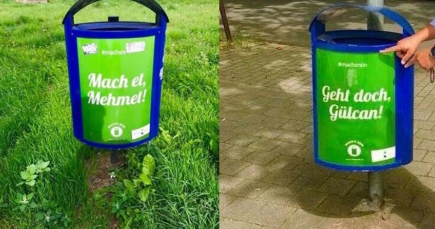 Almanya’da bir skandal daha! Çöp kovalarının üzerine bakın ne yazdılar
