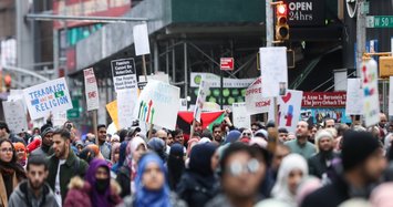 Muslims, Christians, Jews stand united against hate at Times Square rally