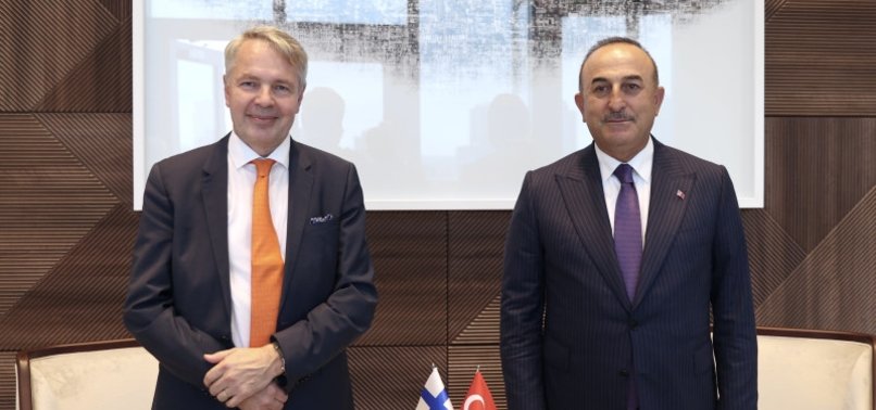 TURKISH, FINNISH FOREIGN MINISTERS DISCUSS NATO ENLARGEMENT