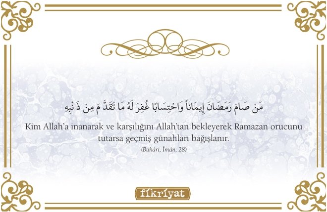 Ramazan ile ilgili 40 hadis