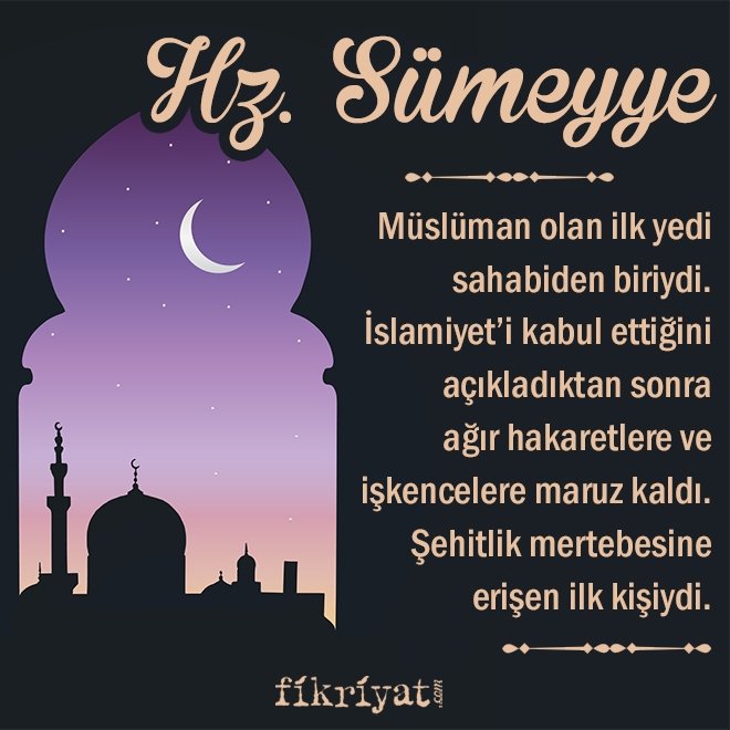 İslam’ın ilk şehidi Hz. Sümeyye