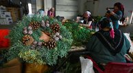 Orman atıklarından 20 ülkeye Noel çelengi ihracatı