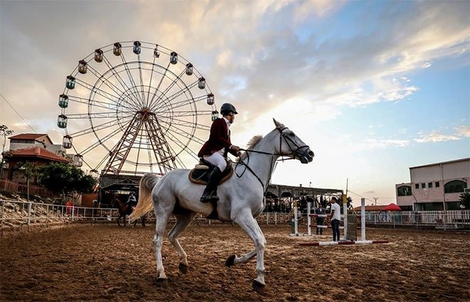 Filistinli 35 biniciden engellilere destek şampiyonası