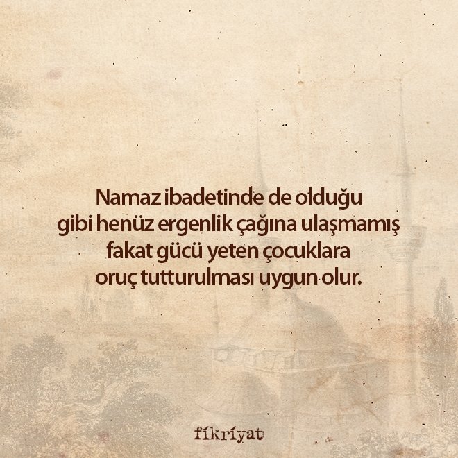 ÇOCUKLAR ORUÇ TUTABİLİR Mİ?