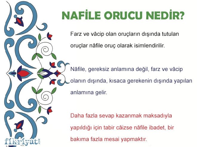NAFİLE ORUCU NEDİR?