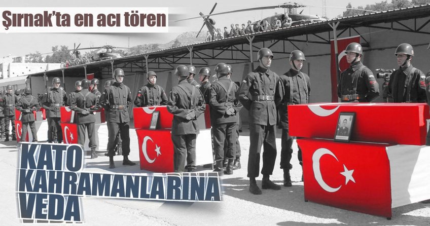 Şehitlerimiz için Şırnak’ta en acı tören