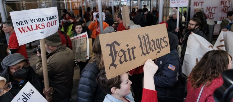 New York Times gazetesi çalışanlarından 24 saatlik iş bırakma eylemi