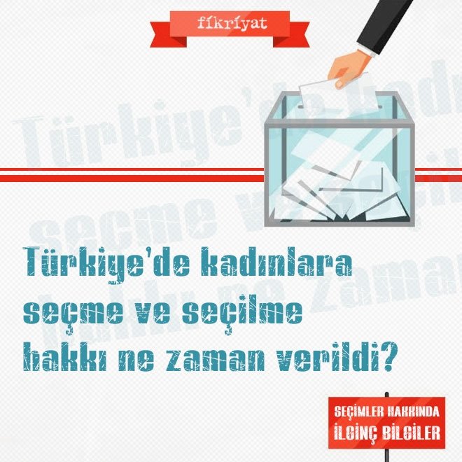Türkiye’de kadınlara seçme ve seçilme hakkı ne zaman verildi?