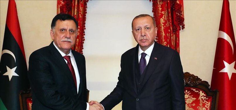 TURKISH LEADER MEETS HEAD OF LIBYAN COUNCIL IN ISTANBUL