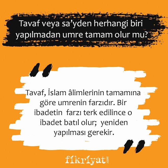 Tavaf veya sa’yden herhangi biri yapılmadan umre tamam olur mu?
