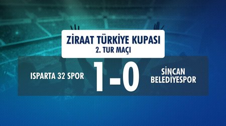 Isparta 32 Spor 1 - 0 Sincan Belediyespor (Ziraat Türkiye Kupası 2. Tur Maçı) 