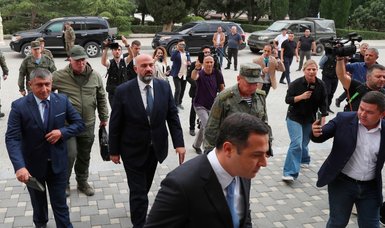 Armenian team from Karabakh arrives in Yevlakh city for talks with Azerbaijani authorities