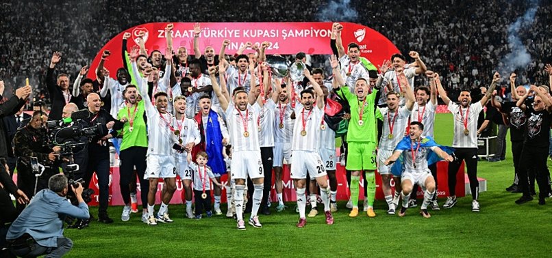 BEŞIKTAŞ WIN 2024 TURKISH CUP AFTER BEATING TRABZONSPOR IN 5-GOAL THRILLER