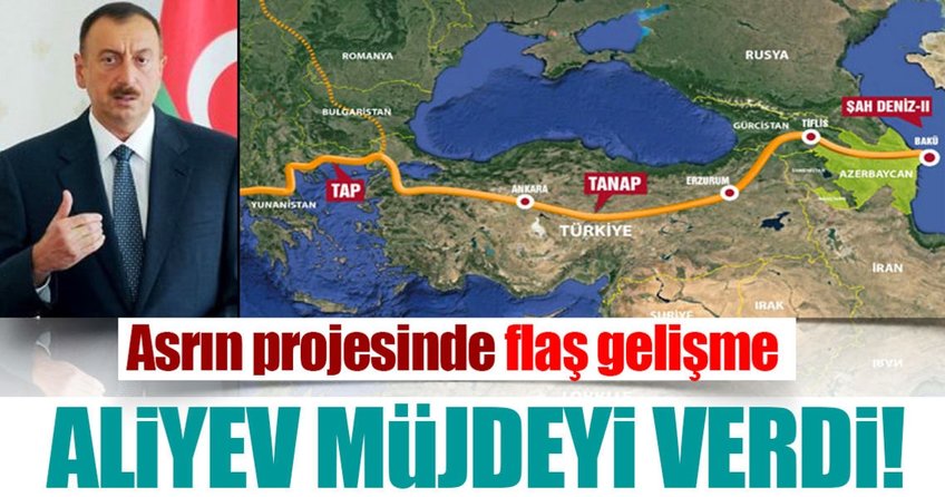 Aliyev: TANAP’ın yüzde 72’si tamamlandı