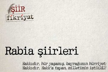 Rabia şiirleri