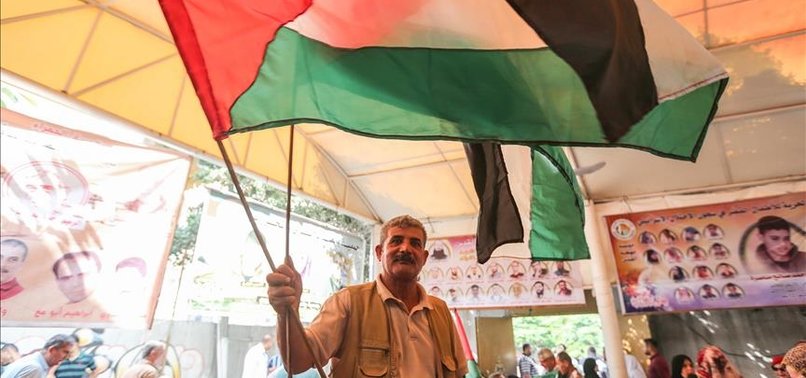 GAZANS RALLY FOR RELEASE OF PALESTINIANS HELD IN ISRAEL