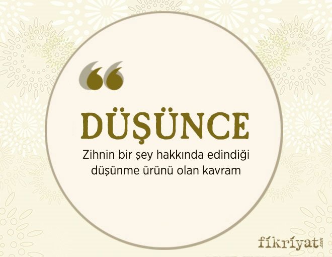 DÜŞÜNCE