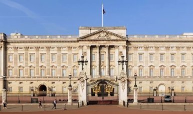 Man handcuffs himself to gates of Buckingham Palace in London