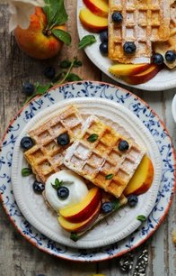 Şeftalili Waffle