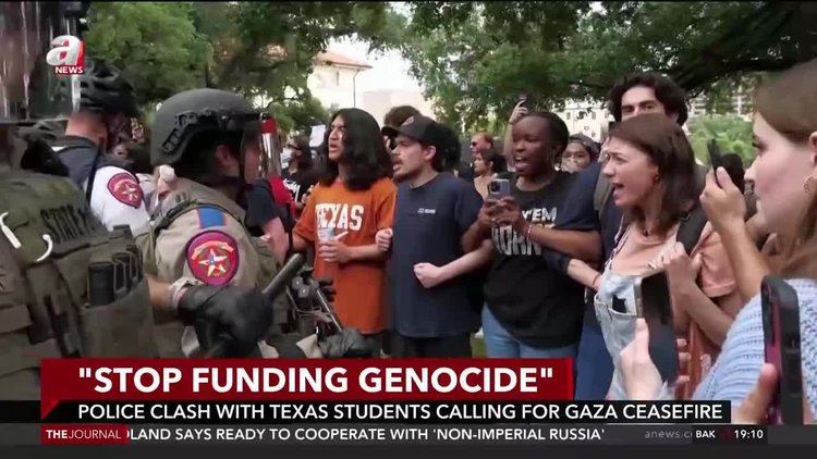 U.S. police clash with Texas students calling for Gaza ceasefire