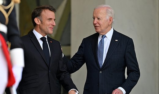 French, U.S. presidents voice common wish for cease-fire in Mideast