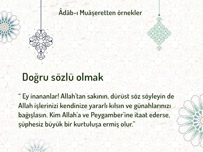 Doğru sözlü olmak