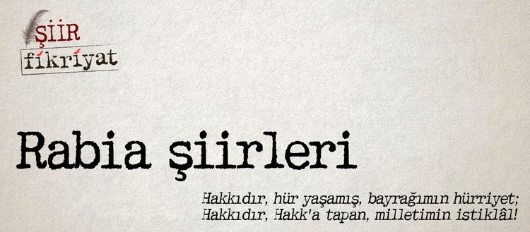 rabia siirleri fikriyat