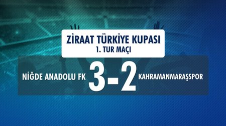 Niğde Anadolu FK 3 - 2 Kahramanmaraşspor (Ziraat Türkiye Kupası 1. Tur Maçı)