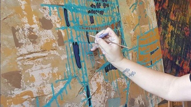 Varak ve kum ile İstanbul betimlemesi