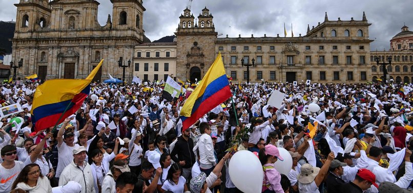 COLOMBIANS MARCH AGAINST TERRORISM IN BOGOTA