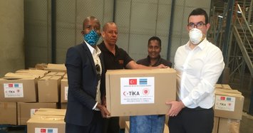 Turkey's aid agency TIKA distributes food packages in Botswana