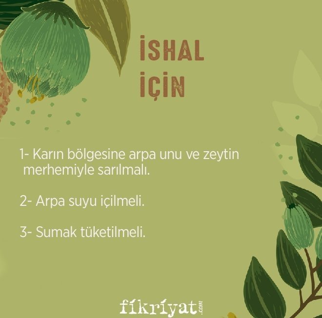 İSHAL İÇİN NE YAPILMALI?