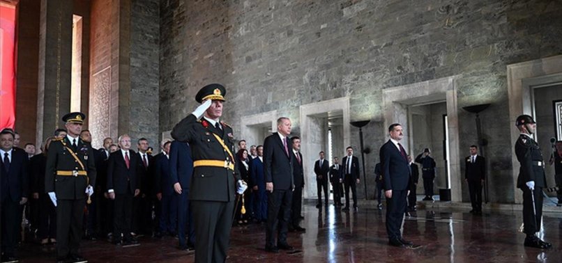 PRESIDENT ERDOĞAN VISIT ANITKABIR WITH STATE OFFICIALS