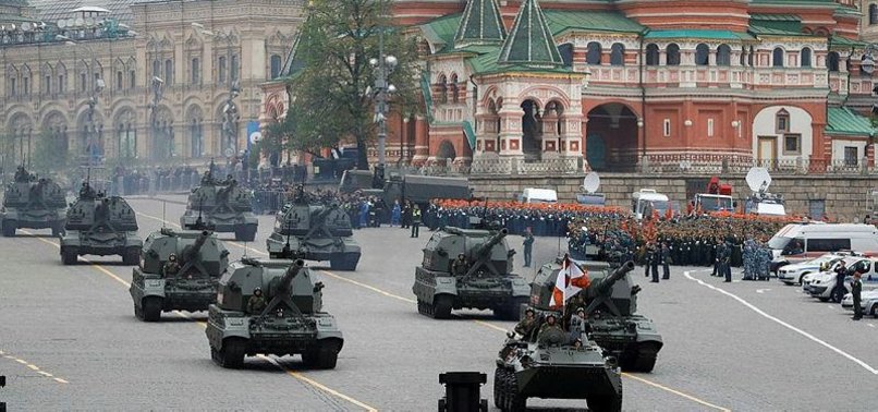 RUSSIA SHOWS OFF MILITARY HARDWARE IN RED SQUARE PARADE