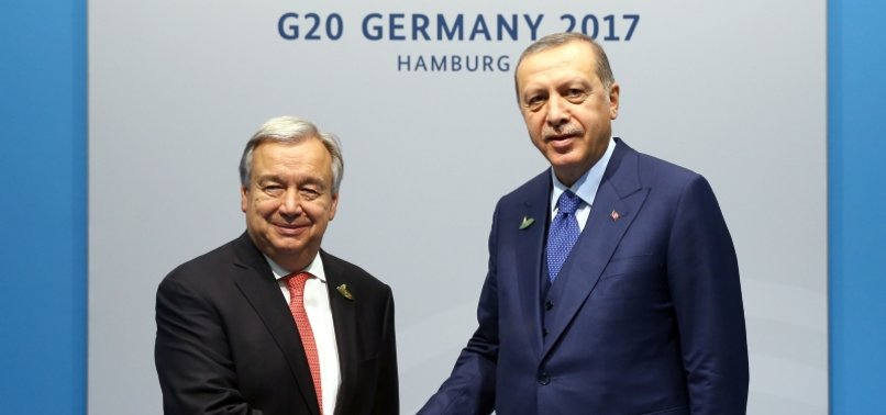 UN CHIEF THANKS TURKISH PRESIDENT OVER EFFORTS FOR PEACE