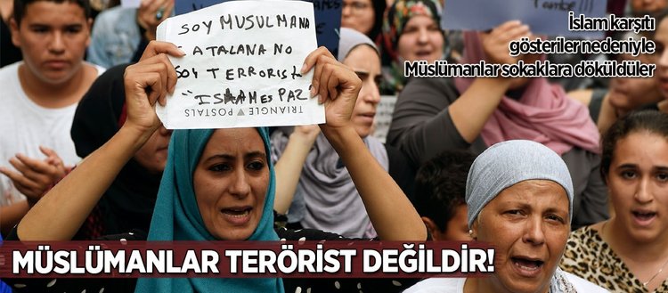 Müslümanlardan terör protestosu