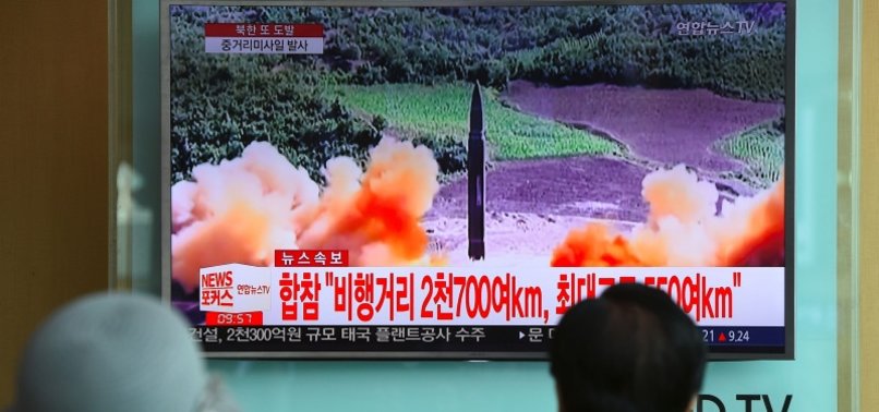 NORTH KOREA TESTS NEW BALLISTIC MISSILE LOADED WITH HYPERSONIC WARHEAD