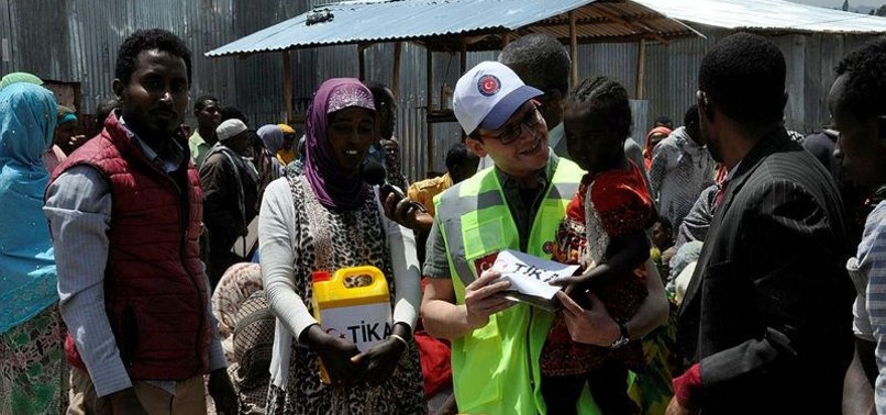 TURKEY GIVES FOOD AID TO DISPLACED PEOPLE IN ETHIOPIA
