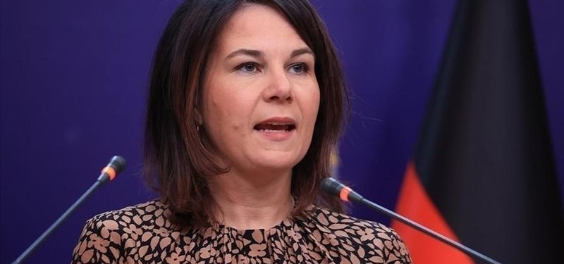 German Foreign Minister Annalena Baerbock arrives in Kiev