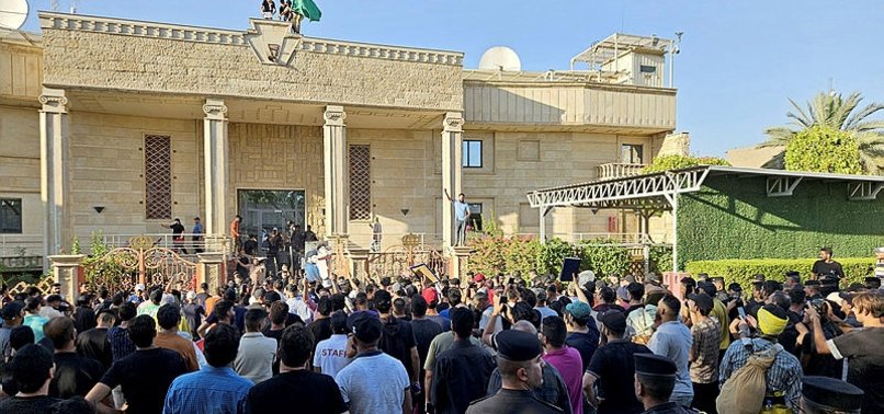IRAQI PROTESTERS STORM SWEDISH EMBASSY IN BAGHDAD TO PROTEST BURNING OF QURAN COPY