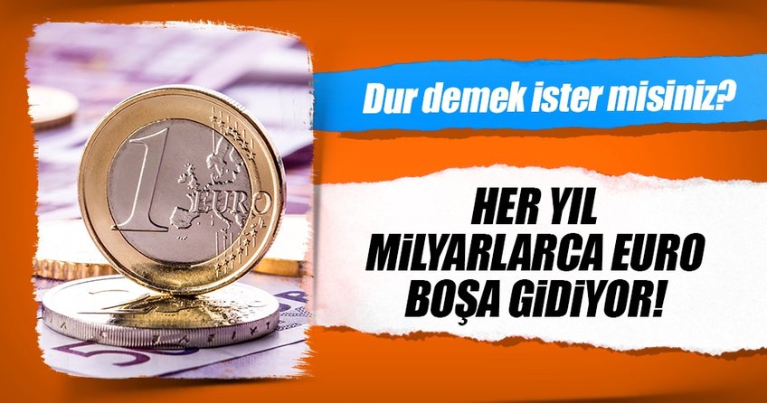 Yılda bir milyar euro boşa gidiyor