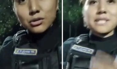 Drunk police officer caught on camera while checking alcohol in Mexico City